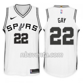 Camiseta Hombre San Antonio Spurs Rudy Gay 22 Nike 2017-18 Blanco Swingman